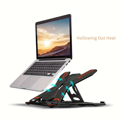 Ergonomic Adjustable Laptop Stand for Desk with Phone Holder